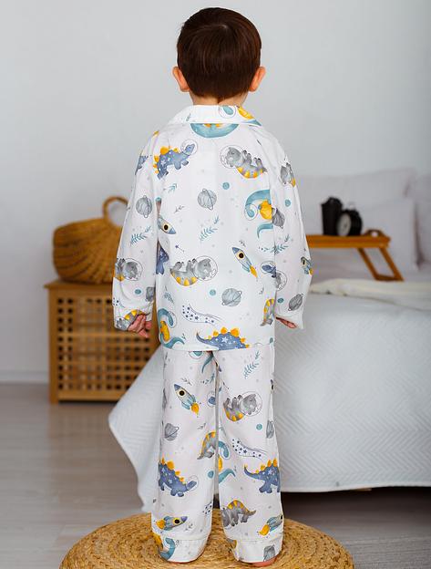 Пижама MINI DI «Алексия» дино и космос, сатин ОПТ фото 7