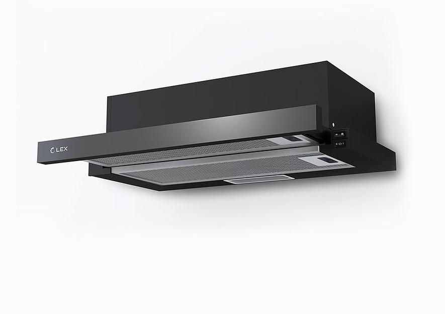 Вытяжка встраиваемая Lex Hubble G 500 черный/стекло черное управление: кнопочное (1 мотор) фото 1