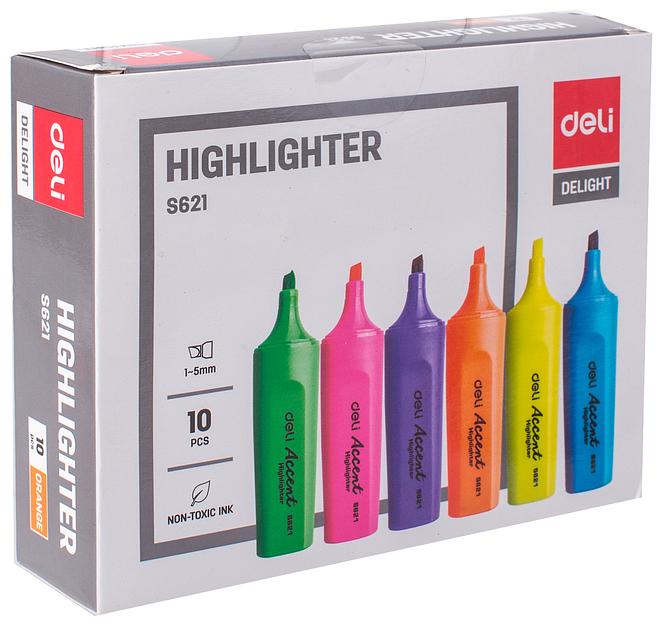 Текстовыделитель Deli ES621Sorange Macaron скошенный пиш. наконечник 1-5мм оранжевый фото 2