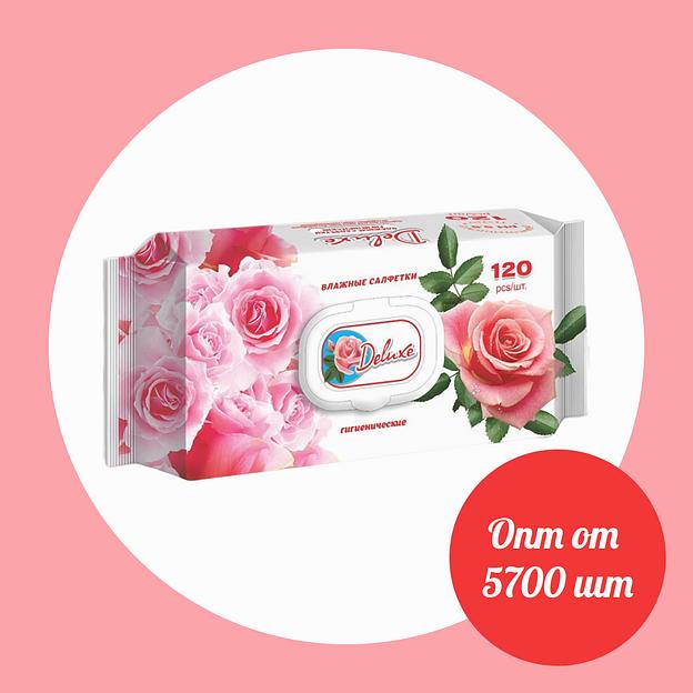 Гигиенические салфетки «DeLuxe» опт фото 1