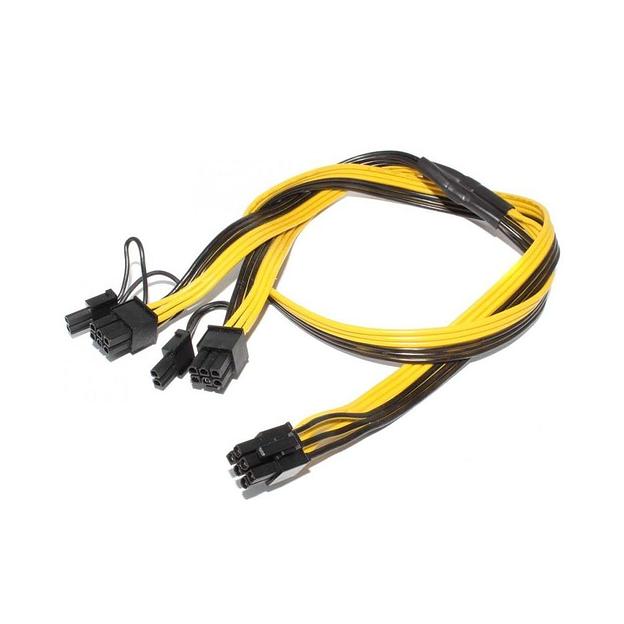 Кабель ITZR 6 pin to 2 x 6+2 pin GPU power adapter splitter cable фото 1