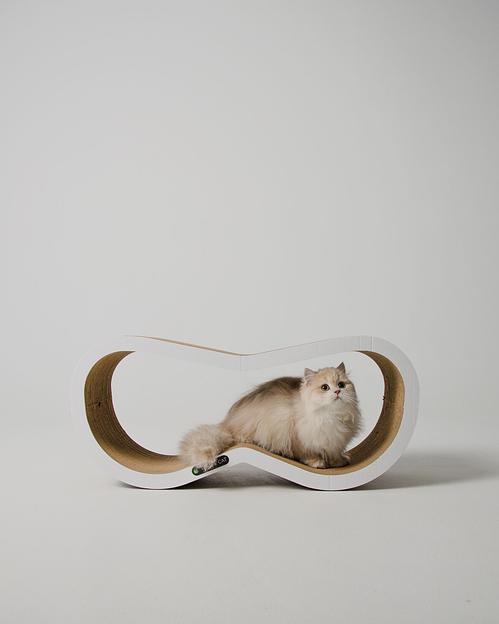 Когтеточка из картона Слэш, Белый, опт фото 2