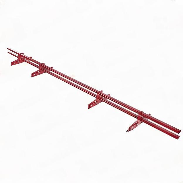 Снегозадержатель трубчатый Русский Рубеж 2.0, 25×45 мм, 3 м, для фальцевой кровли, рубиново-красный RAL 3003 фото 1