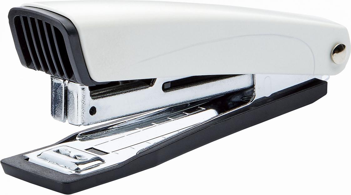Степлер Kw-Trio 05263WHITE N10 (10листов) встроенный антистеплер белый 50скоб металл/пластик закрытый/прямой коробка фото 1