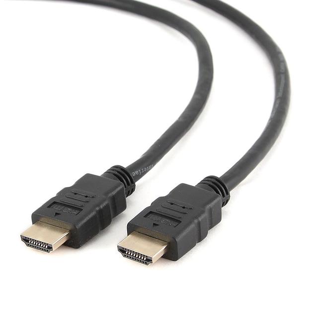 Кабель HDMI Gembird/Cablexpert CC-HDMI4-6 (1.8м, v2.0, 19M/19M, черный, позол.разъемы, экран, пакет) (CC-HDMI4-6) фото 1