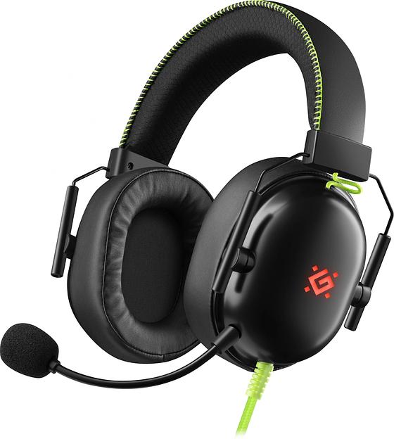 Гарнитура игровая DEFENDER (64552) Toxic черный, 7.1, LED, провод 2 м фото 1