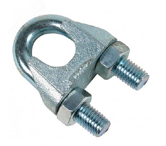Зажим для троса DIN 741 12мм стальной покрытие цинк фото 1