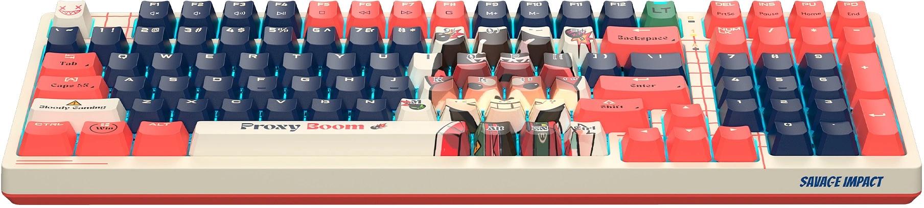 Клавиатура A4Tech Bloody AT98 Proxy Boom механическая бежевый/красный USB for gamer LED (AT98) фото 10