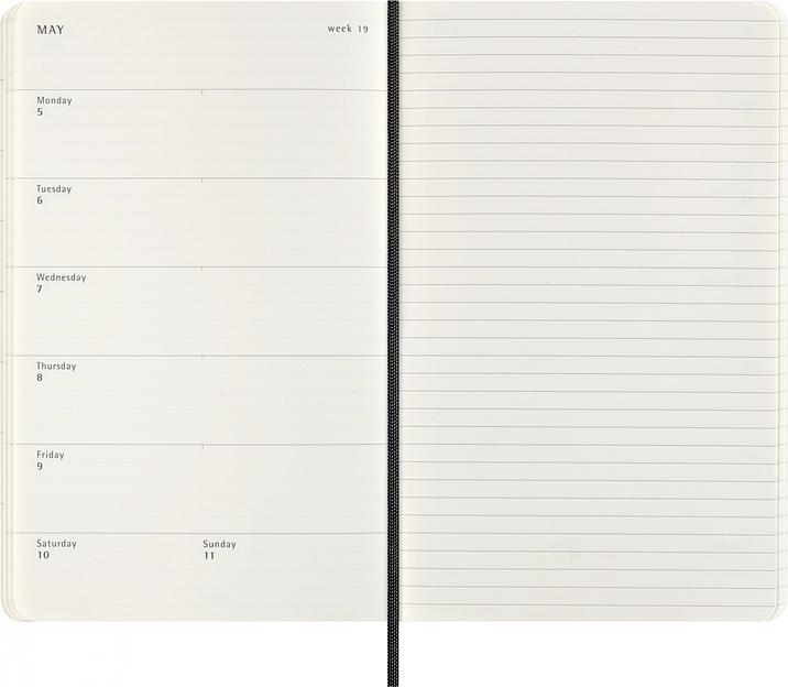 Еженедельник Moleskine PRECIOUS & ETHICAL MAMBA Large 130х210мм обложка экокожа 144стр. черный фото 3