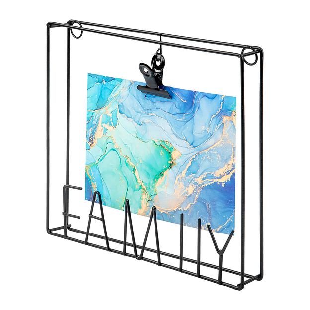 Металлическая фоторамка Cемья, Д230 Ш200 В30, черный фото 1