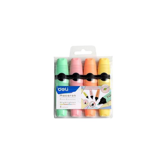 Набор текстовыделителей Deli Macaron EU356-MT, скошенный наконечник фото 1