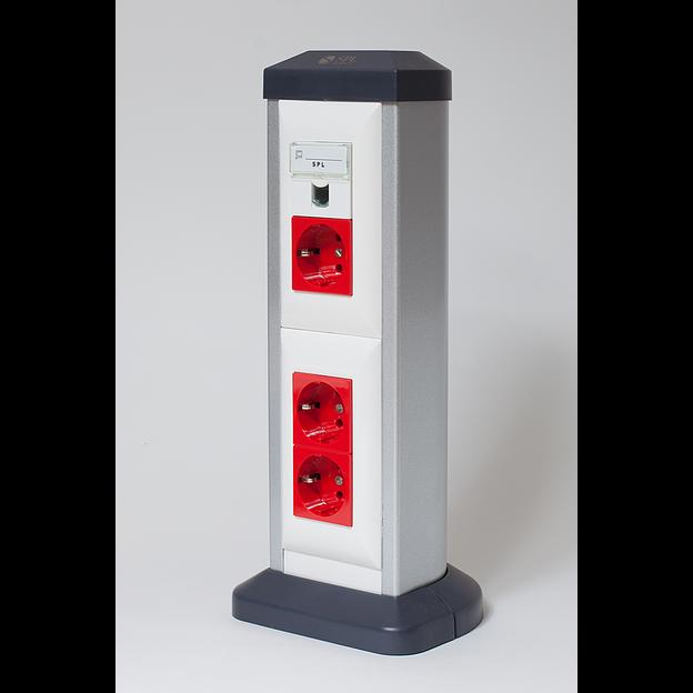 Колонна алюминиевая 330 мм, односторонняя, на 4 поста (45х45) фото 1