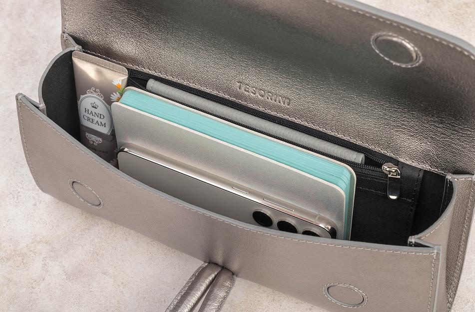 Сумка женская «Ruby» серая ОПТ фото 5