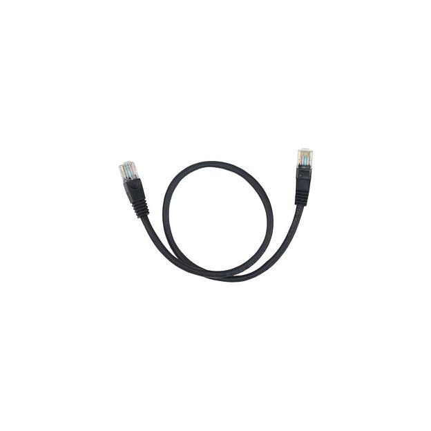 Патч-корд Buro литой (molded), UTP, кат.5E, 0.5м, 4 пары, 26AWG, алюминий омедненный, многожильный, черный фото 1