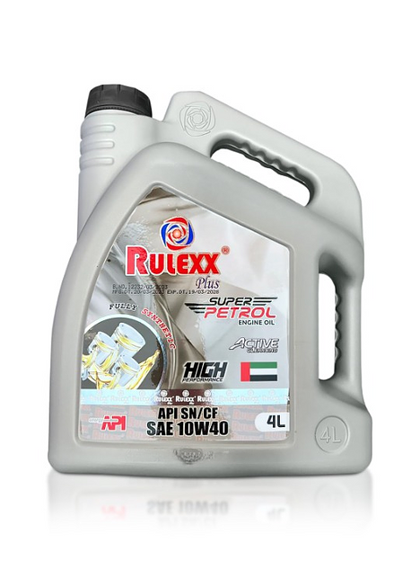 Синтетическое моторное масло Rulexx Plus SUPER ENGINE OIL 10W40 SN/CF 4 л фото 1