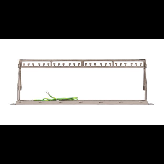Панель 19'', 1U, наборная, под 24 модуля Keystone, UTP/STP, металлик фото 2