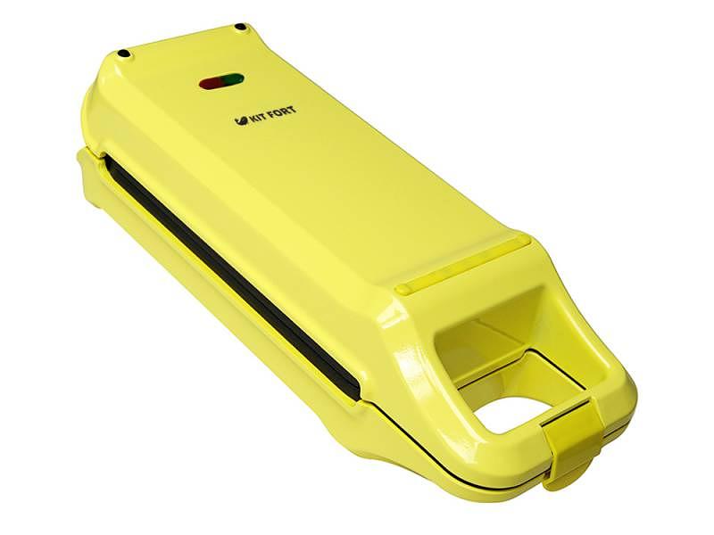 Вафельница KitFort КТ-1611, желтый фото 1