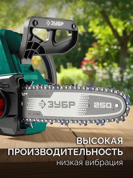 ЗУБР тип 6, 25 см, шаг 3/8″, паз 1.1 мм, 40 звеньев, шина (71206-25) фото 5