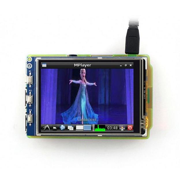 Модуль дисплея ACD17-RA104 Waveshare 3.2" резистивный сенсорный дисплей без корпуса, 320*240 IPS матрица, вход SPI, питание по USB, для Raspberry Pi 3 (WS9201) фото 3