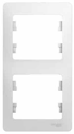 Systeme electric GSL000106 GLOSSA 2-постовая РАМКА, вертикальная, БЕЛЫЙ фото 4