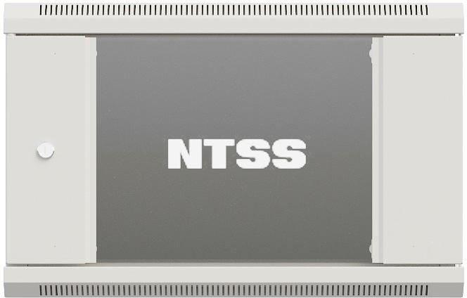 Шкаф коммутационный NTSS Премиум (NTSS-W15U6045GS-2) настенный 15U 600x450мм пер.дв.стекл 60кг серый IP20 сталь фото 1