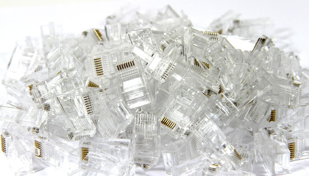 VCOM VNA2200-1/100 Коннекторы RJ-45 для UTP кабеля 5 кат. ( 100 шт.)[6937510884001] фото 1