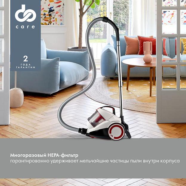 Пылесос Domfy DSC-VC505 2000Вт белый/красный фото 3