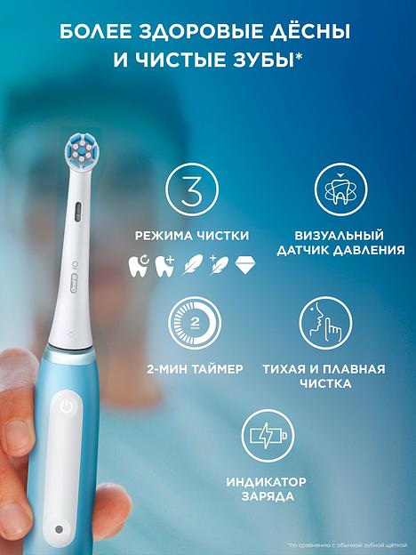 Зубная щетка электрическая Oral-B iO_S3_Ice Blue голубой фото 5