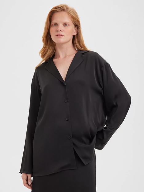 Рубашка в бельевом стиле, черный, опт фото 1