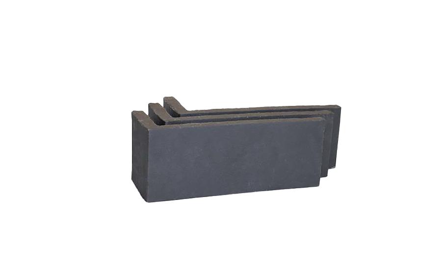 Клинкерная плитка угловая Terramatic Plato Black AB, 185*71*60*14 мм фото 1