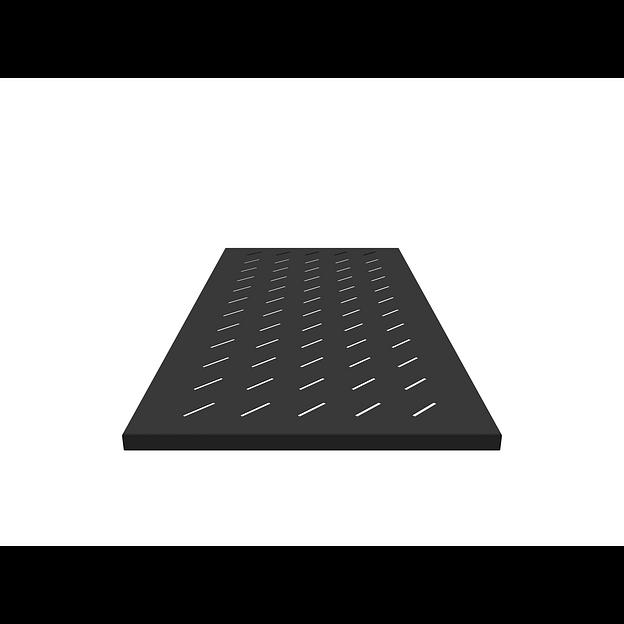 Полка стационарная для шкафов глубиной 1200мм, (глубина полки 950мм) распределенная нагрузка 20кг, цвет-черный (SNR-SHELF-12095-20B) фото 2