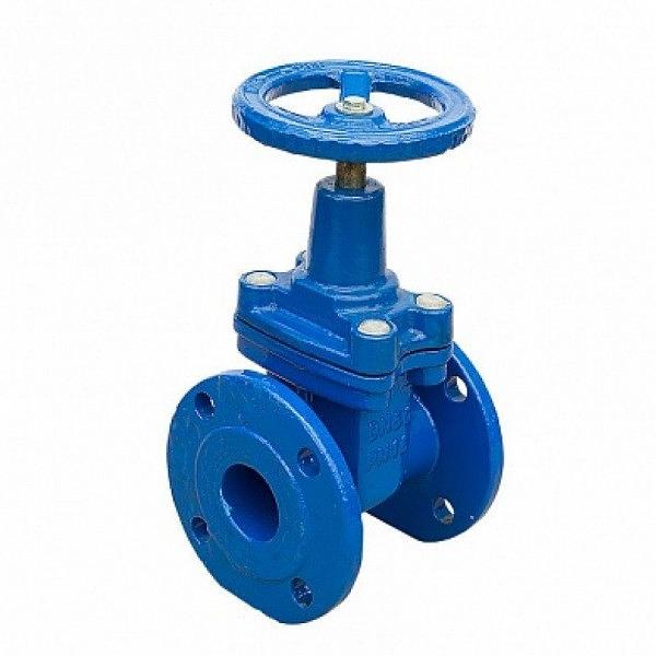 Задвижка чугунная 30ч39р  МЗВ обрезиненный клин Ду 50 Ру16 до +120 фланцевая фото 1