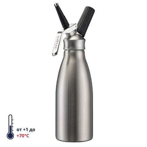 Сифон (кремер) для взбивания сливок 1,0 л. нерж/нерж Inox KAYSER /1/6/ фото 1