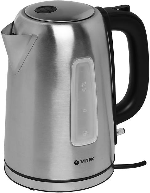 Чайник электрический Vitek VT-1137 1.7л. 2200Вт серебристый матовый корпус: металл фото 1