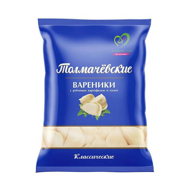 Вареники Толмачёвские «Классические» с рубленым картофелем и салом 0,8 кг ОПТ фото 1