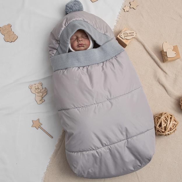 №11-170 Конверт прогулочный «Дутик», серый ОПТ фото 3