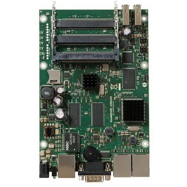 RB435G без корпуса RouterBOARD 435G with 680MHz Atheros CPU, 256MB RAM, 3 Gigabit LAN, 5 miniPCI, RouterOS L5, 2 USB ports {20} фото 1