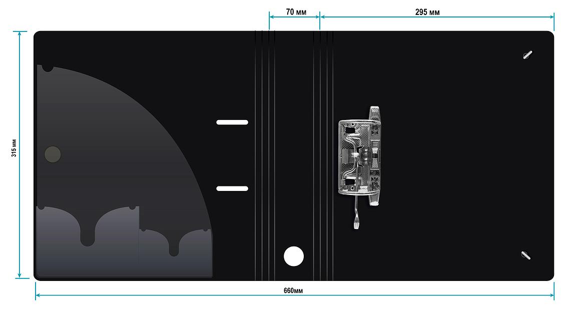 Папка-регистратор Silwerhof 355050 A4 70мм полифом черный фото 2