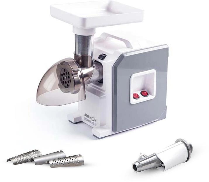 Мясорубка Аксион М43.04 1900Вт белый/серый фото 1