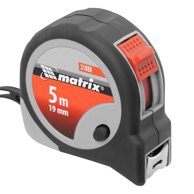 Рулетка Continuous fixation, 5 м х 19 мм, двухкомпонентный корпус, плавная фиксация фото 1