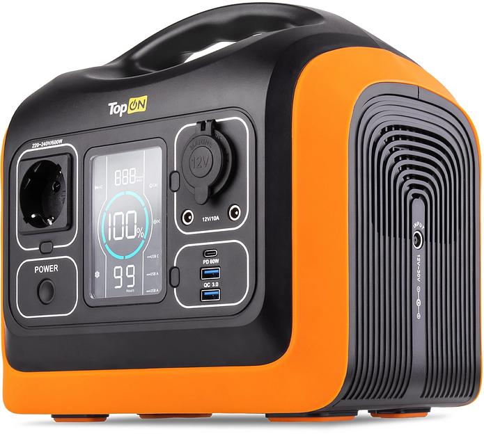 Электростанция портативная TopON TOP-X600 186000mAh 10A QC3.0/PD3.0 3xUSB черный/оранжевый (103257) фото 1