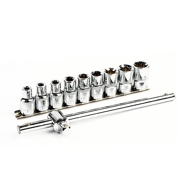 Набор головок с воротком (TORX) 1/2 10 предметов KINGQUEEN WIB-3 фото 2