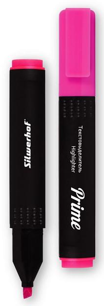 Текстовыделитель Silwerhof Prime 108031-08 скошенный пиш. наконечник 1-4мм розовый коробка фото 1