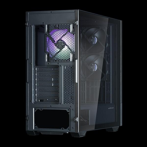 Корпус ZALMAN Z10 DS, ATX, BLACK, WINDOW, built-in 15.6-inch FHD display, 2x3.5", 2x2.5", 2xUSB3.0, 1xUSB 3.1 Type-C, FRONT 2x120mm, REAR 1x120mm ARGB (Z10 DS Black) фото 2