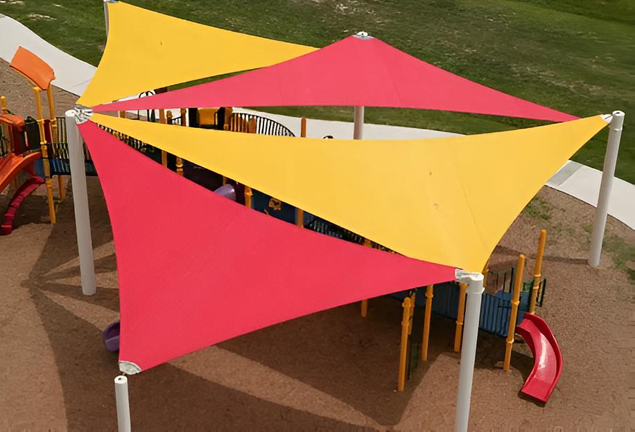 Натяжной парусный тент для детских площадок фото 1
