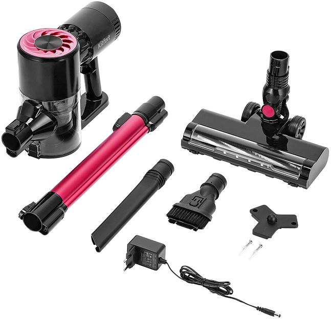 Пылесос Kitfort КТ-5291 300Вт черный/розовый фото 6