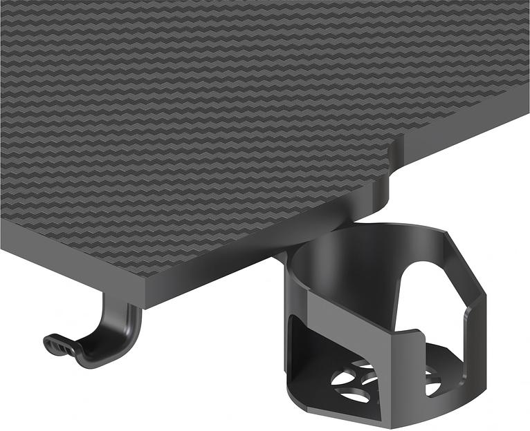 Стол для компьютера Cactus CS-EDXL-GBK столешница МДФ черный карбон каркас черный 140x60см фото 8