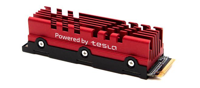 Кулер для SSD TESLA HeatSink, M2 2280, пассивный, Al, красный (TSL-HTS-M22280-R) фото 1