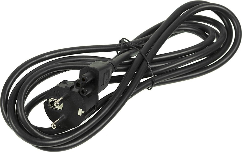 Кабель Ningbo NCABLE IEC C5 (3-pin) Евровилка 1.8м черный фото 1