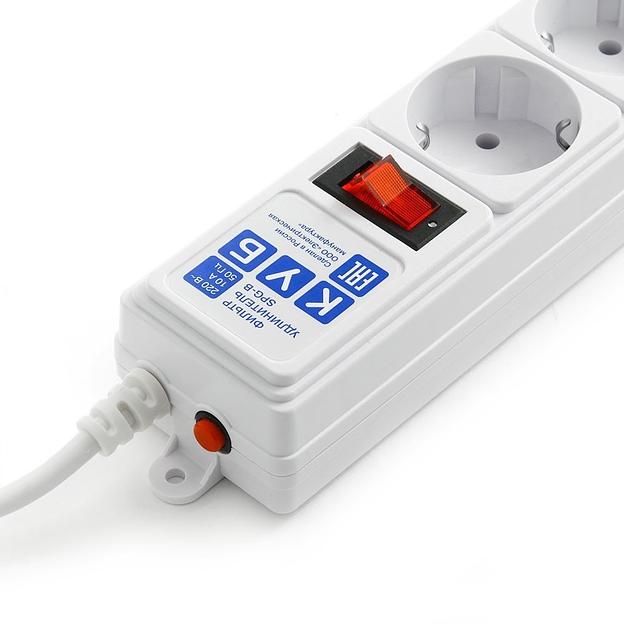 Фильтр-удлинитель Power Cube B 3.0 м 5 розеток (белый) 10А/2,2кВт Электрическая мануфактура Power Cube B (3 м, 5 розеток) (SPG-B-10-WHITE) фото 2